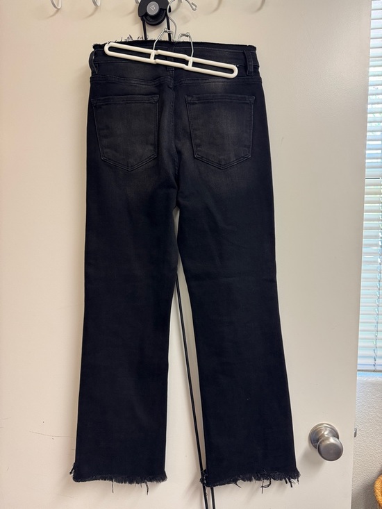 Risen Jeans Denim - Women’s Black Cropped Ankle Jeans - Classic Straight